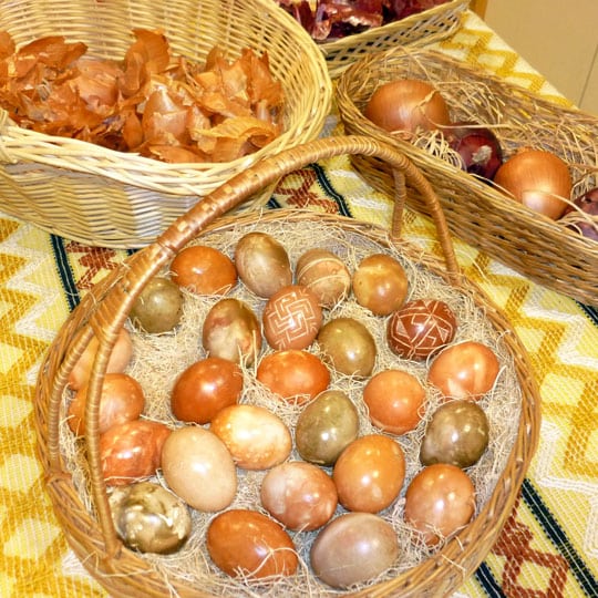 Latvian-dyed-eggs
